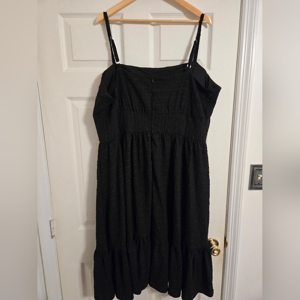 White Birch black fit and flare strappy dress size 3X - Picture 6 of 10